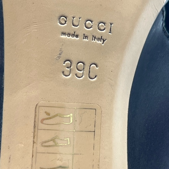 GUCCI: Brown, Leather & Gold metal Horsebit Mules, Size: EU 39C - US 9 - Picture 10 of 10